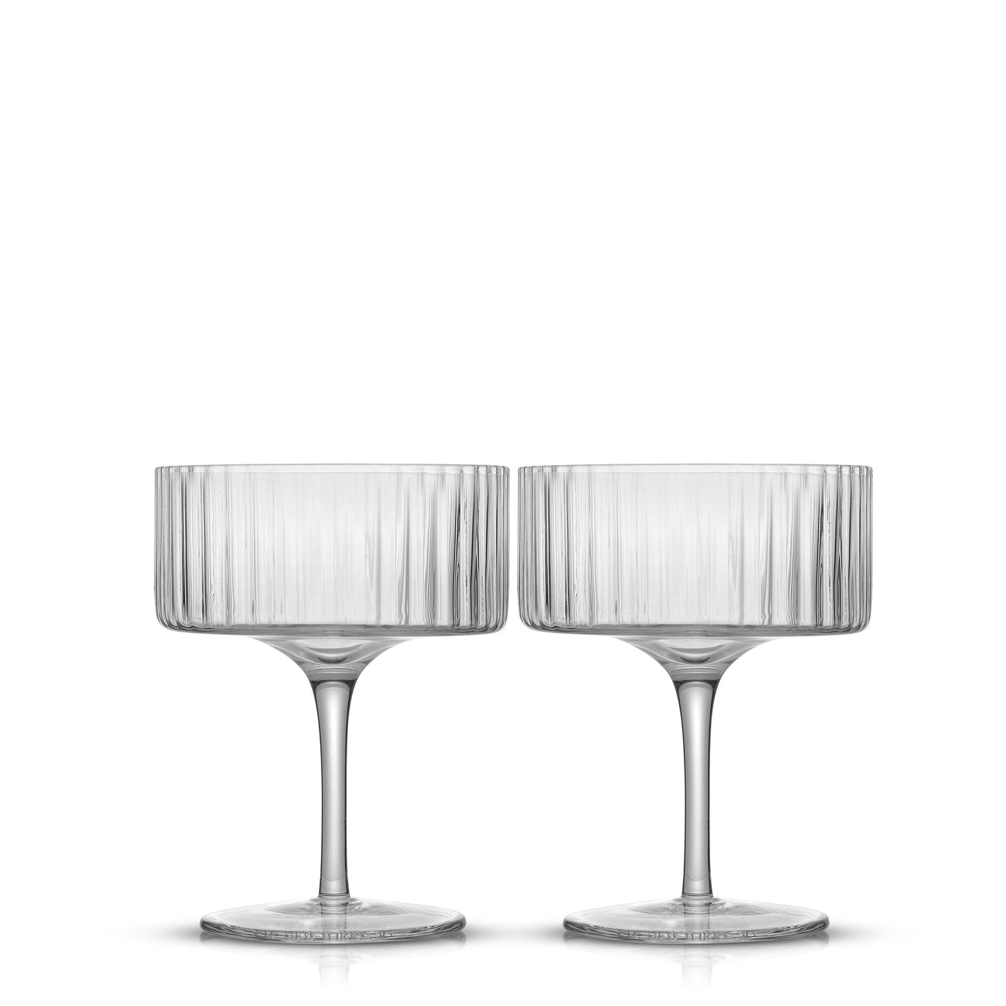 JoyJolt - JoyJolt Elle Fluted Cylinder Martini Coupe Glass