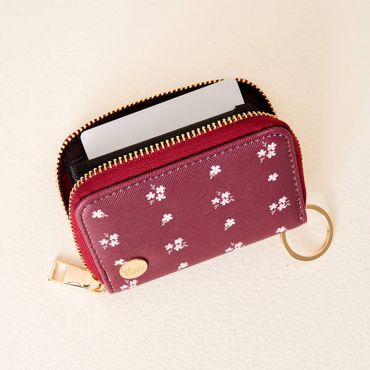 The Darling Effect - Zip Around Wallet-Pretty Posies Plum