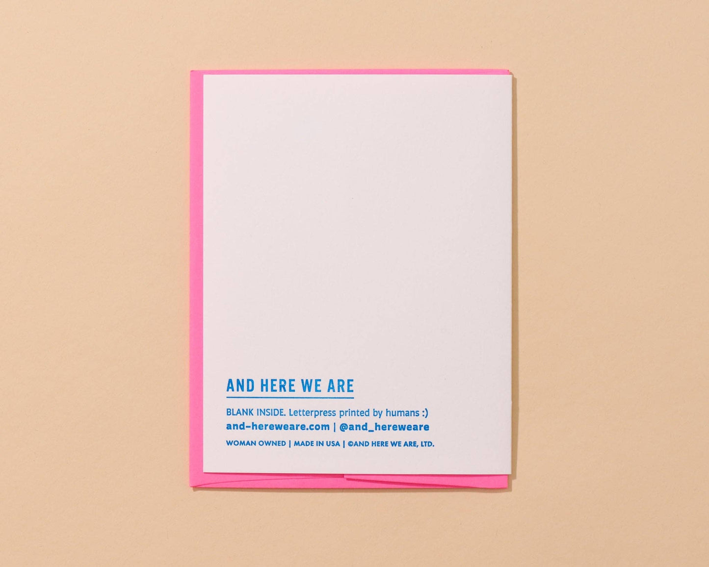 And Here We Are - We Love You Mom Letterpress Mother's Day Card