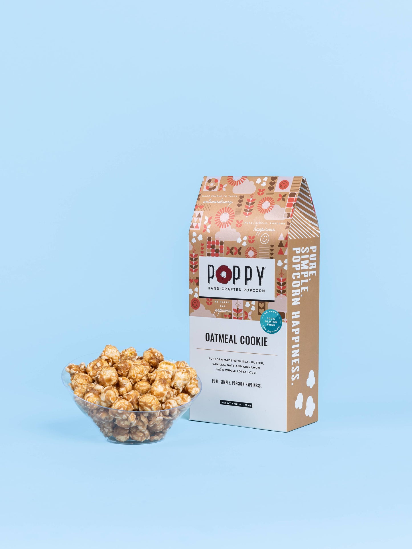 Poppy Hand-Crafted Popcorn - Oatmeal Cookie Gift Box Popcorn