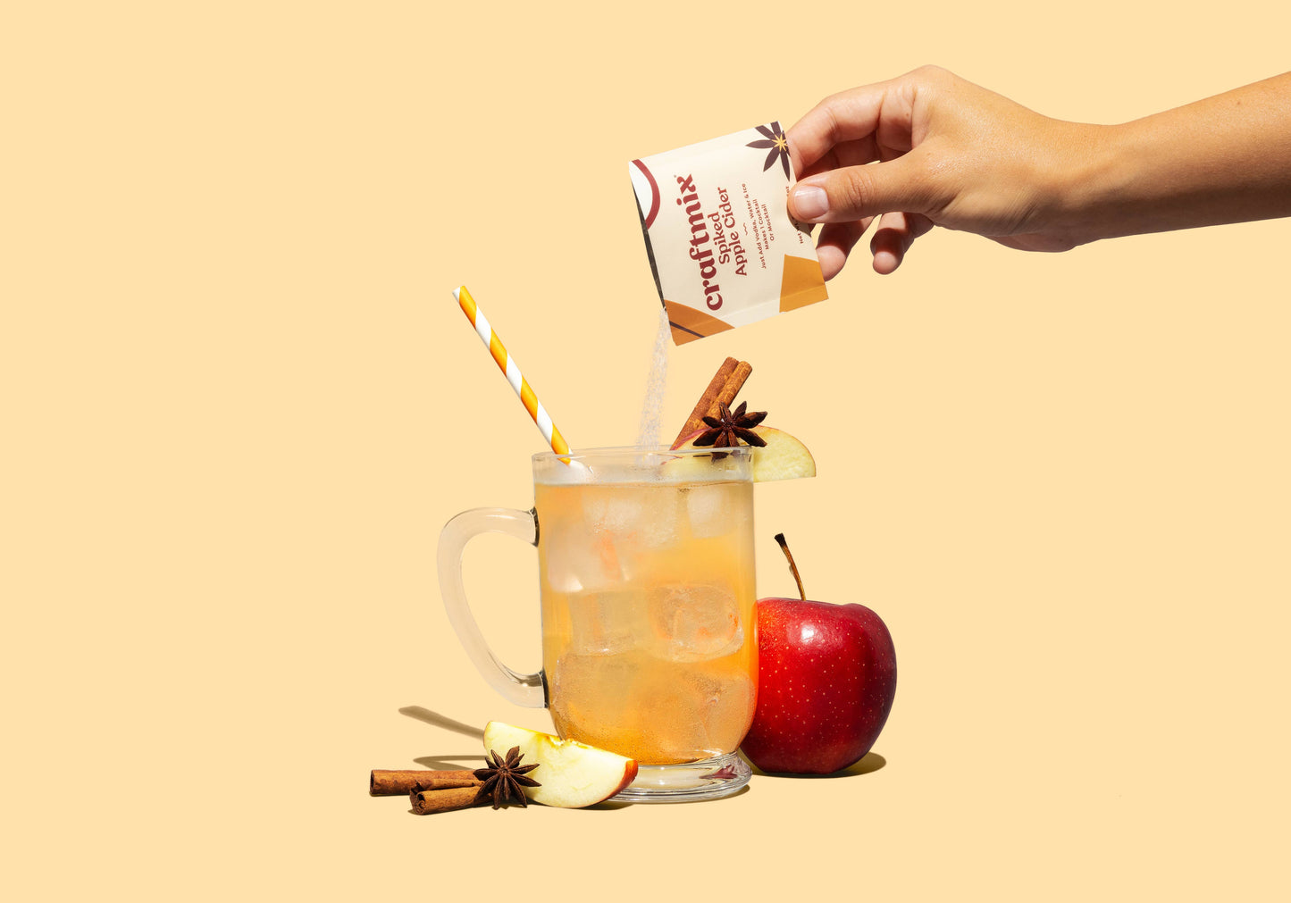 Craftmix - Spiked Apple Cider Cocktail / Mocktail Mixer -Single Packets