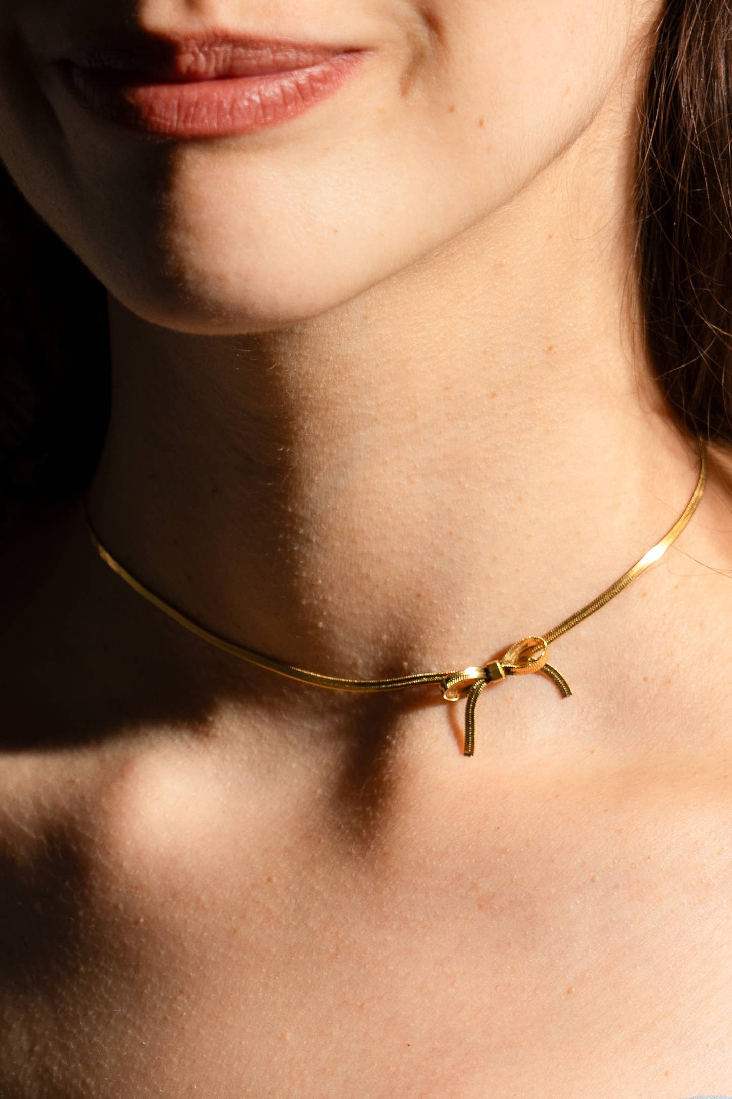 Peter and June - Bow Peep Choker / Necklace - 18K Gold Plated