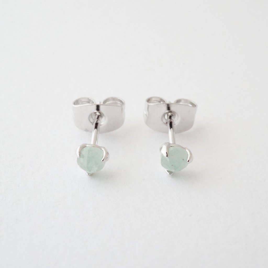 Honeycat Jewelry - Jade Point Solitaire Studs