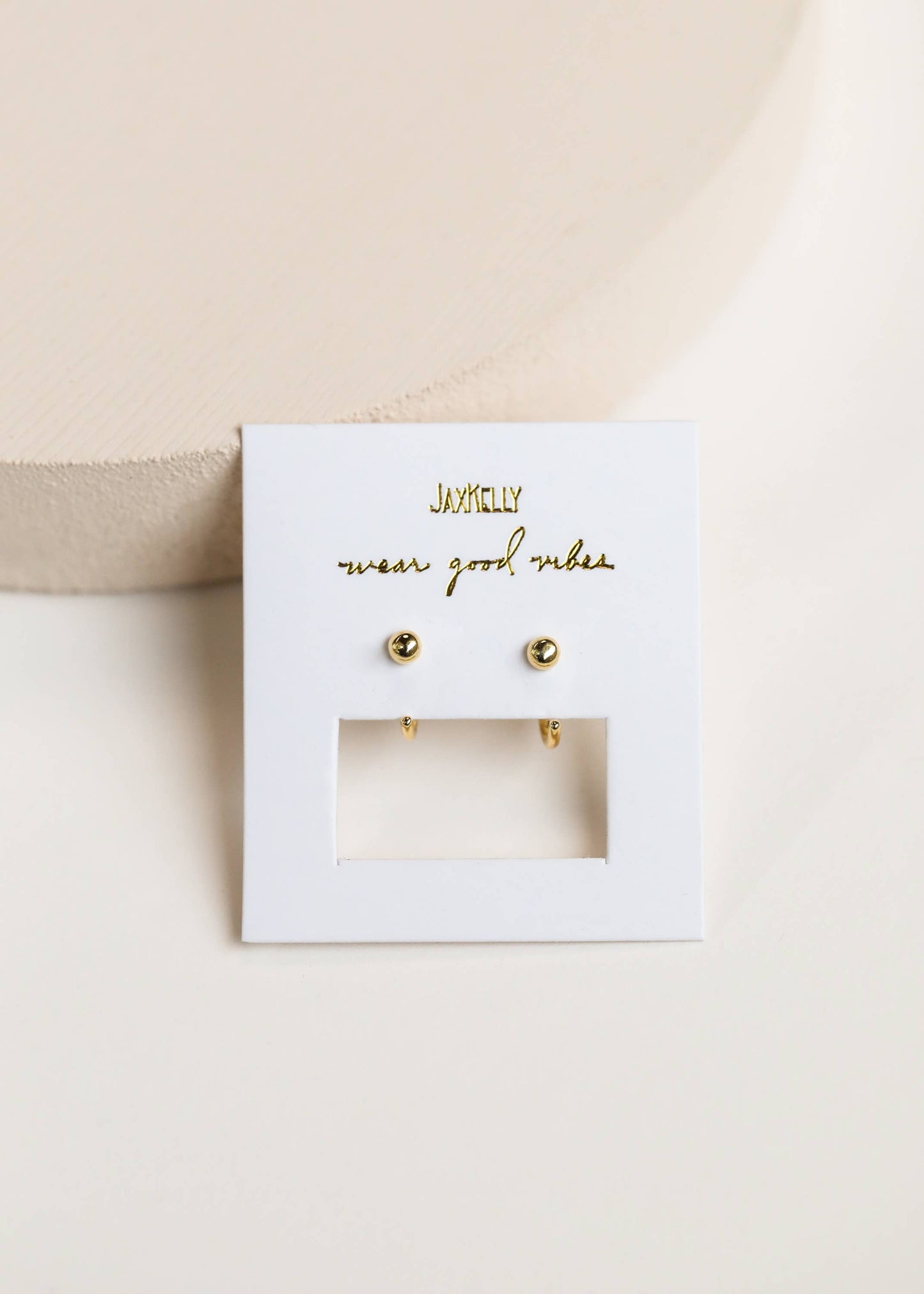 Huggies - Gold Sphere - Earring