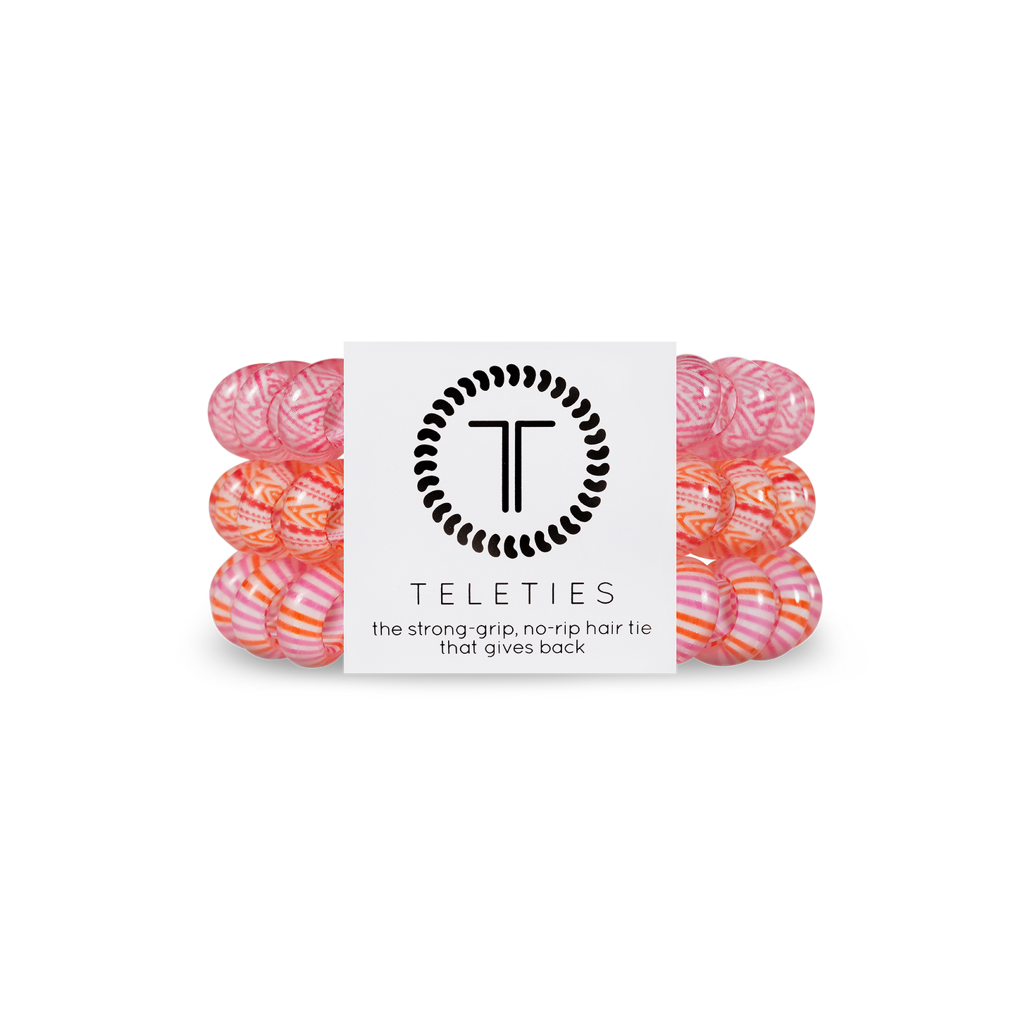 TELETIES - Spiral Hair Coils | Large | Frosé Hair Ties