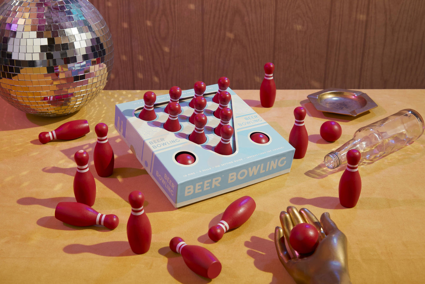 Brass Monkey - Beer Bowling Drinking Game Set