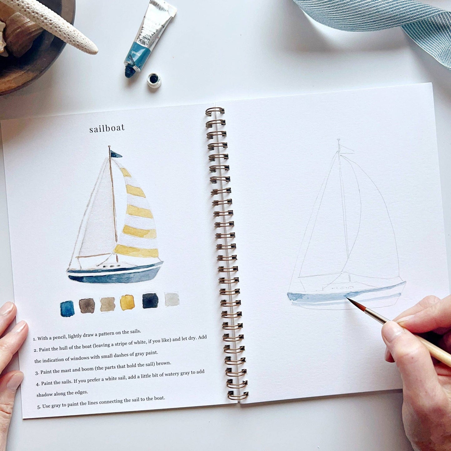 emily lex studio - Seaside watercolor workbook