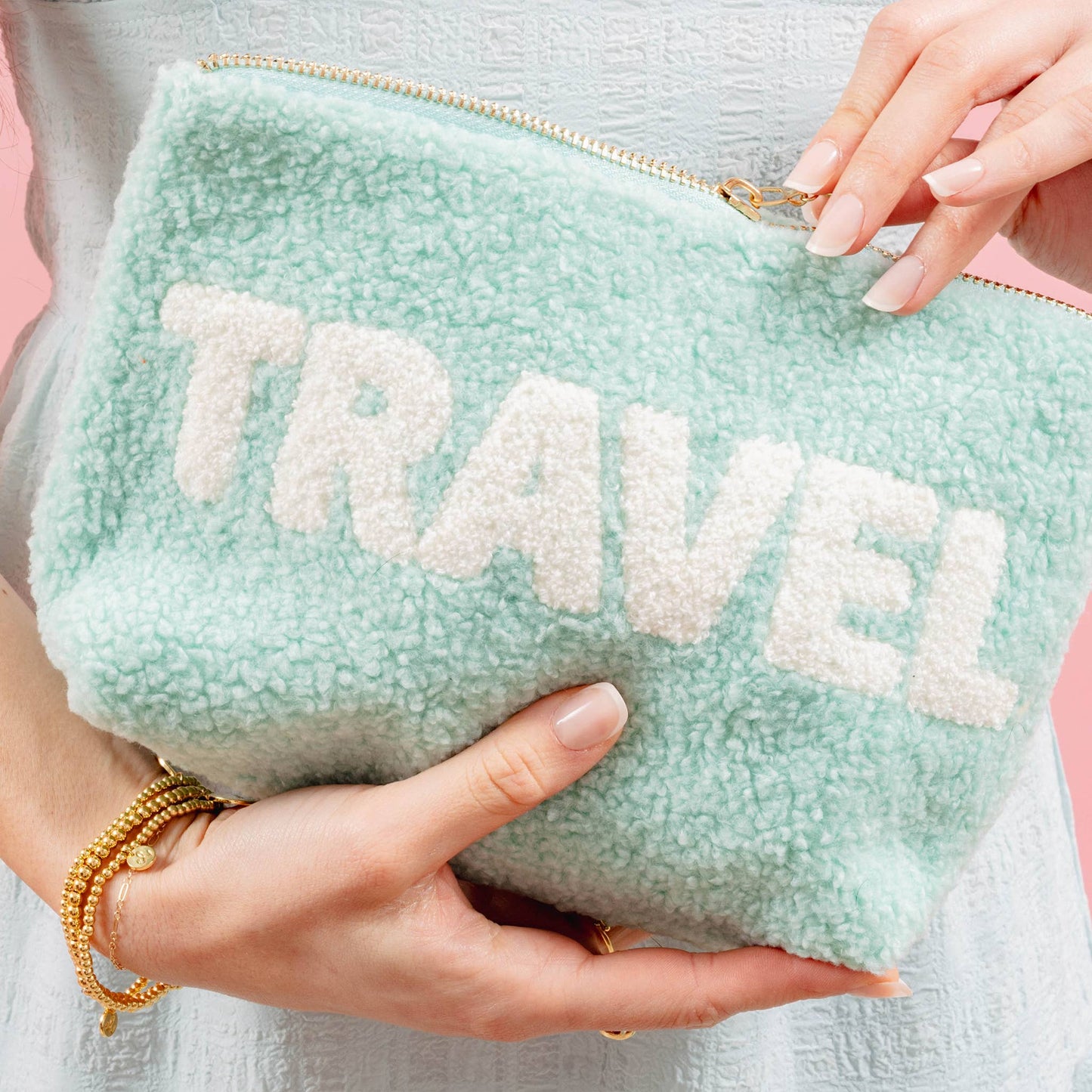 The Darling Effect - Aqua Teddy Pouch - Travel