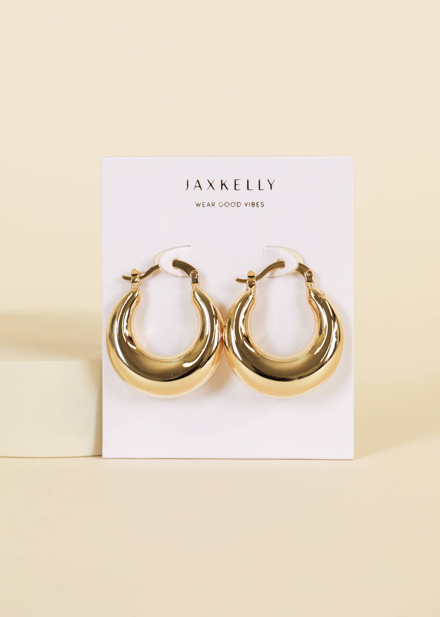 JaxKelly - Gold Hoop - Sculptural Wide - Earrings