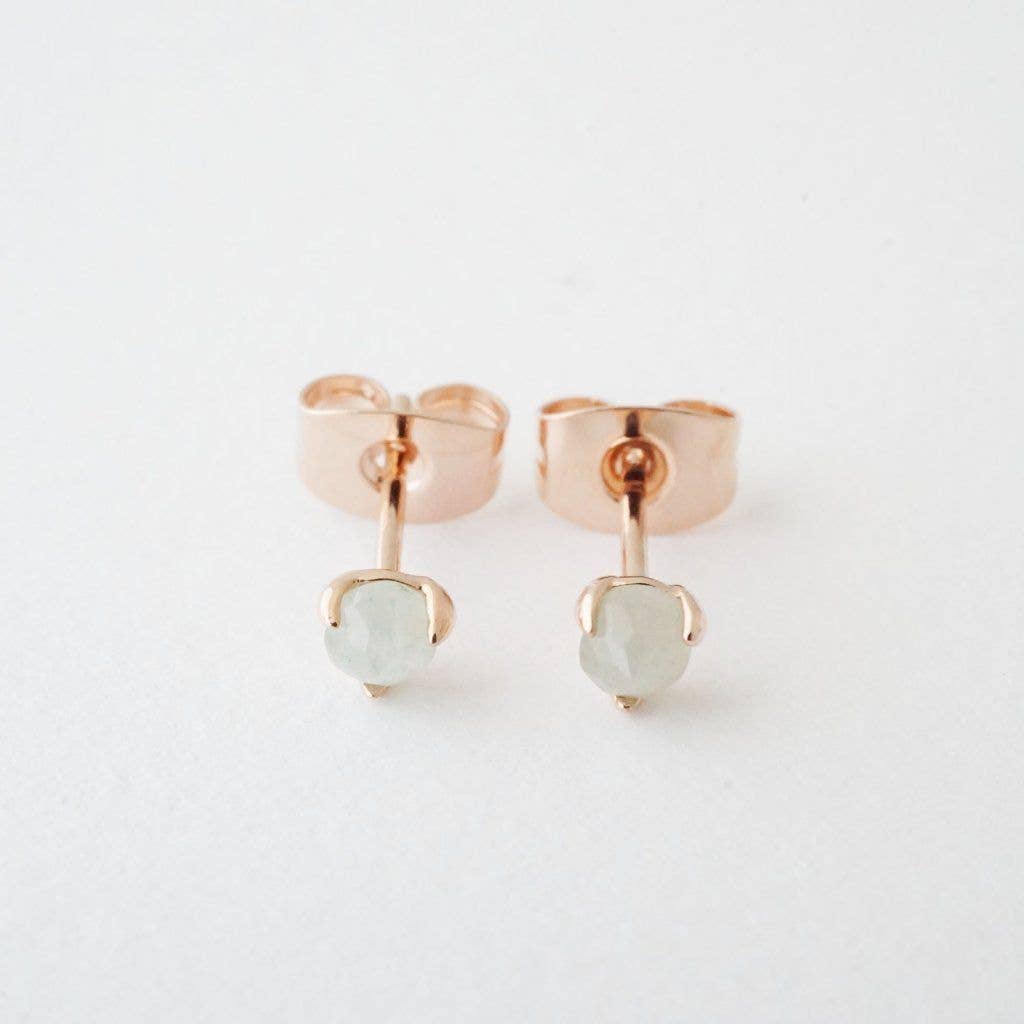 Honeycat Jewelry - Jade Point Solitaire Studs