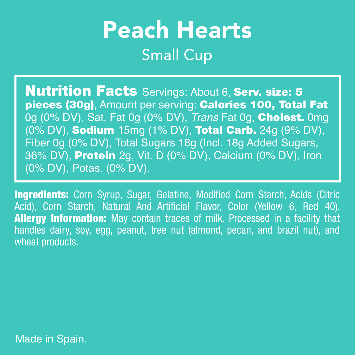 Candy Club - Peach Heart Gummies