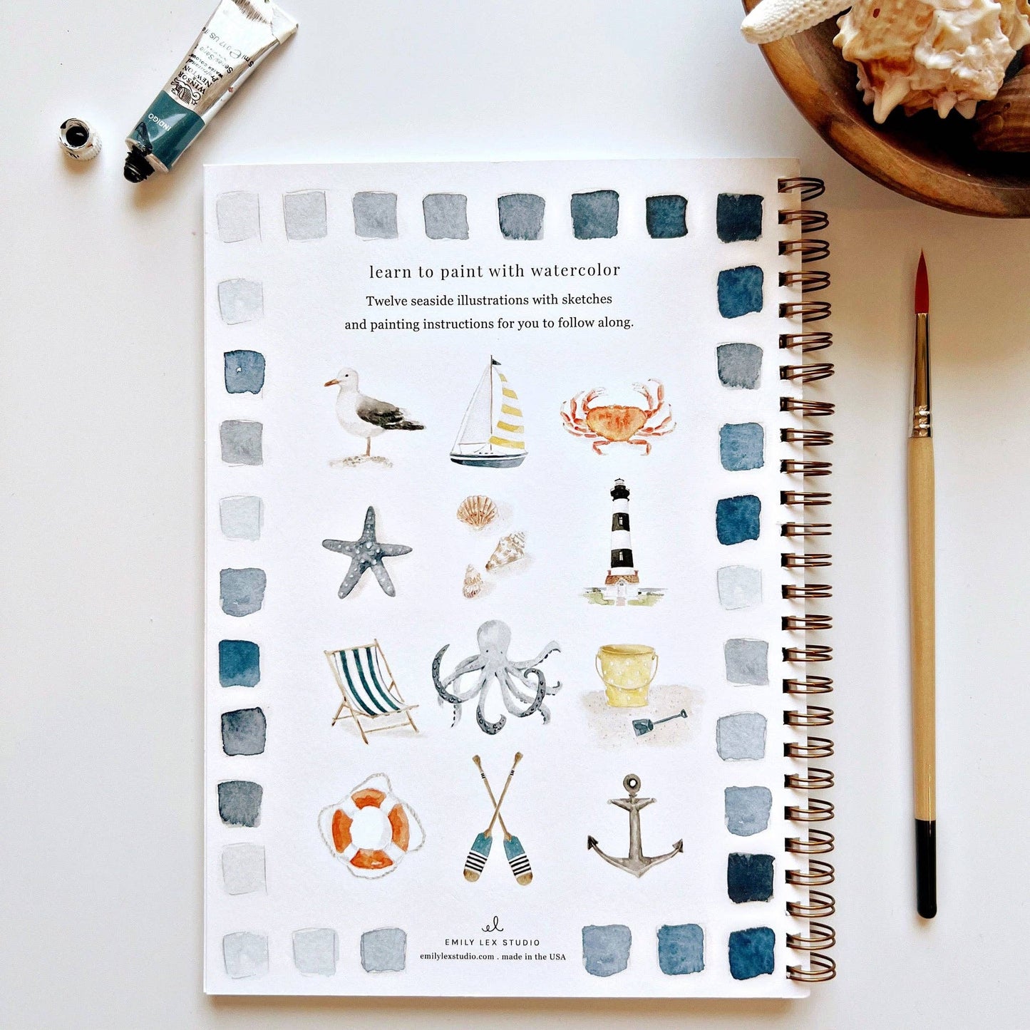 emily lex studio - Seaside watercolor workbook