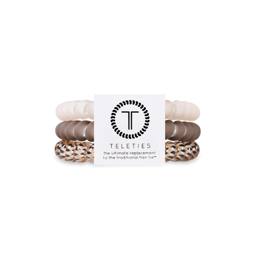 TELETIES - Spiral Hair Coils | Small | Toasted Hair Ties