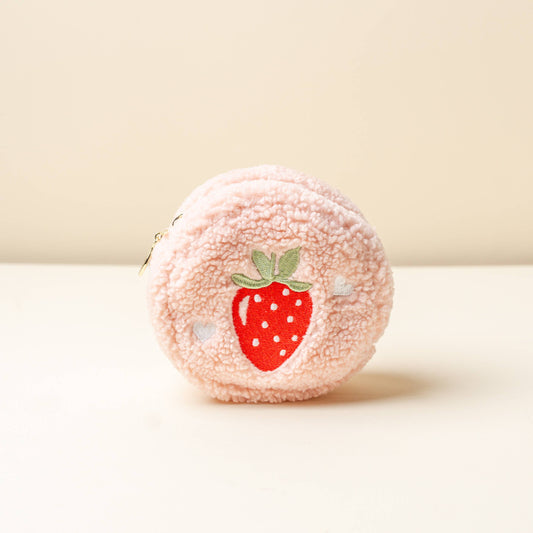 The Darling Effect - Teddy Pouch-Circle Strawberries