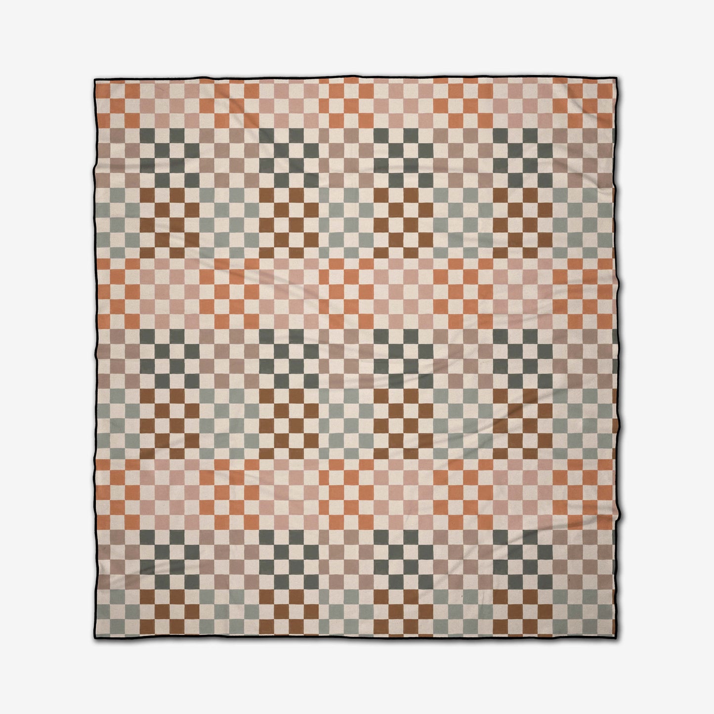 Geometry - Autumn Checkers Beach Blanket