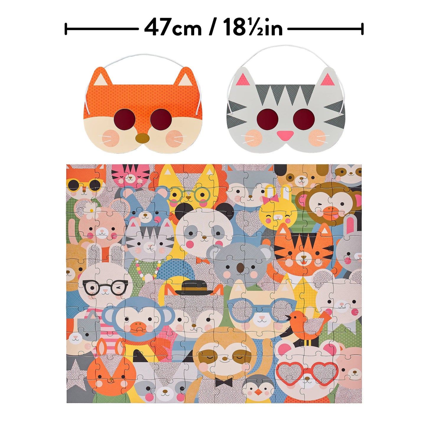 Petit Collage - Animal Festival 100-Piece Decoder Puzzle