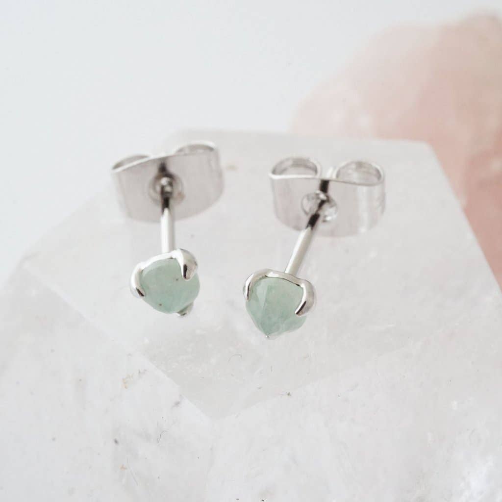 Honeycat Jewelry - Jade Point Solitaire Studs