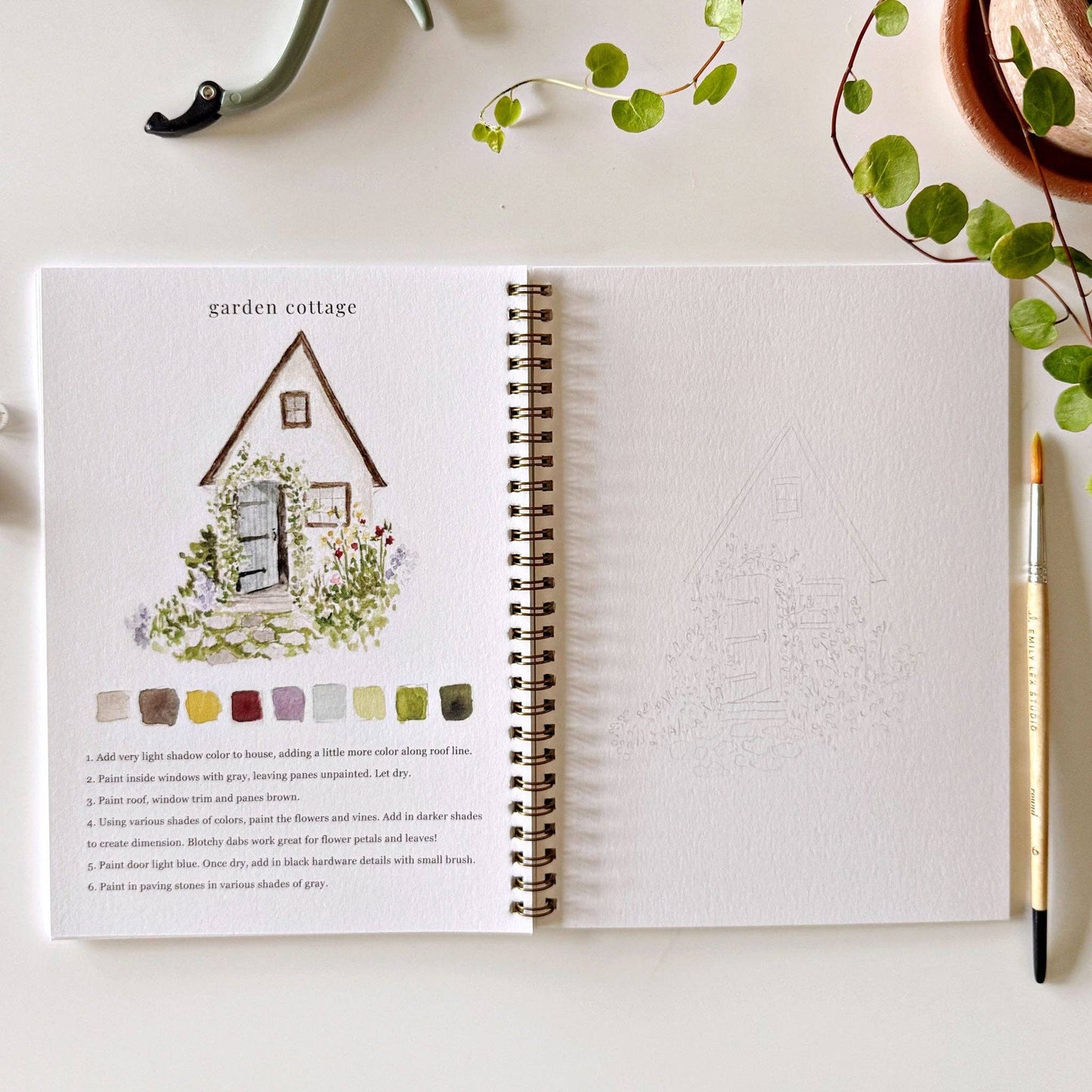 emily lex studio - Garden watercolor workbook