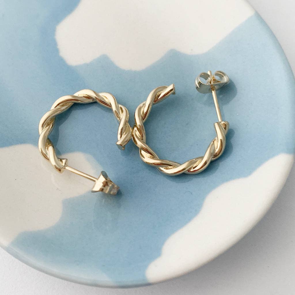 Honeycat Jewelry - Thick Twist Hoops