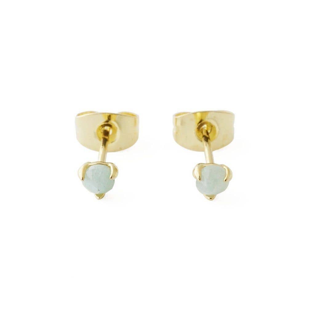 Honeycat Jewelry - Jade Point Solitaire Studs