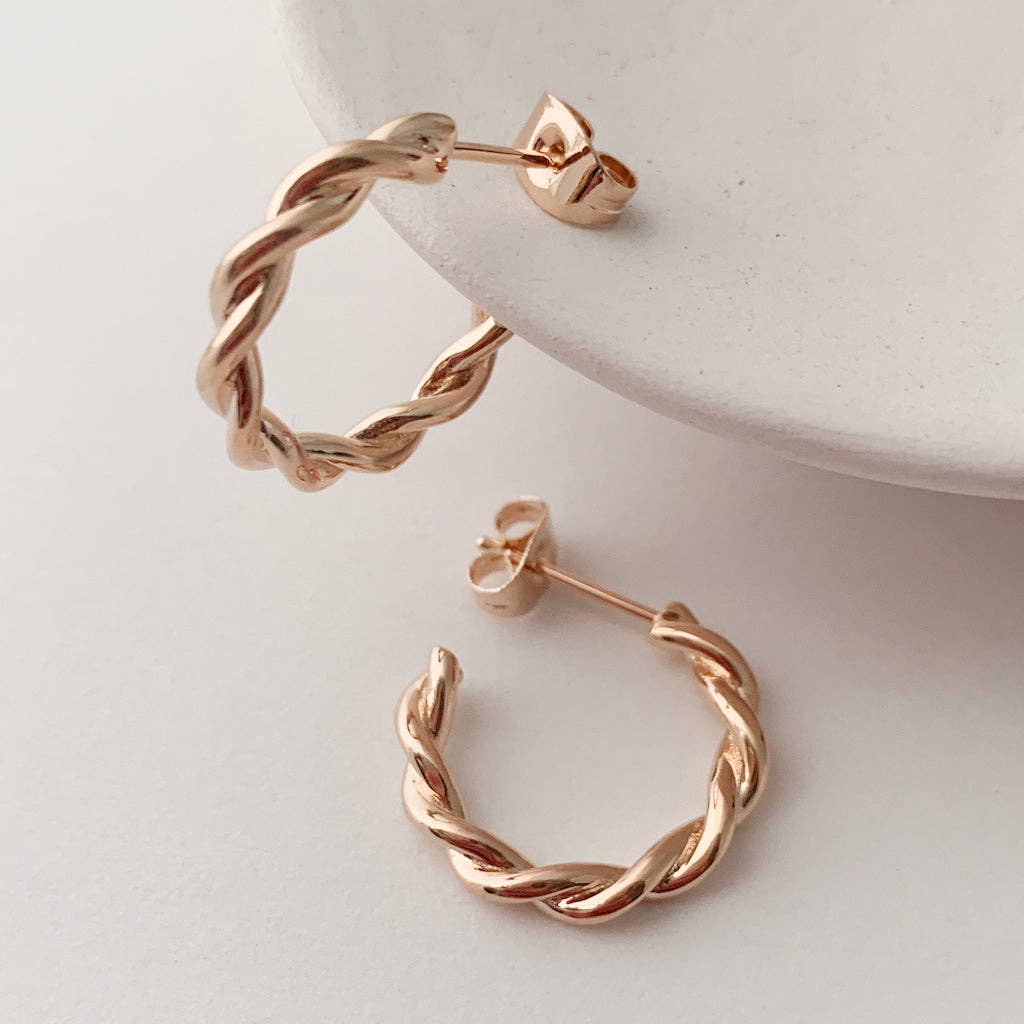 Honeycat Jewelry - Thick Twist Hoops