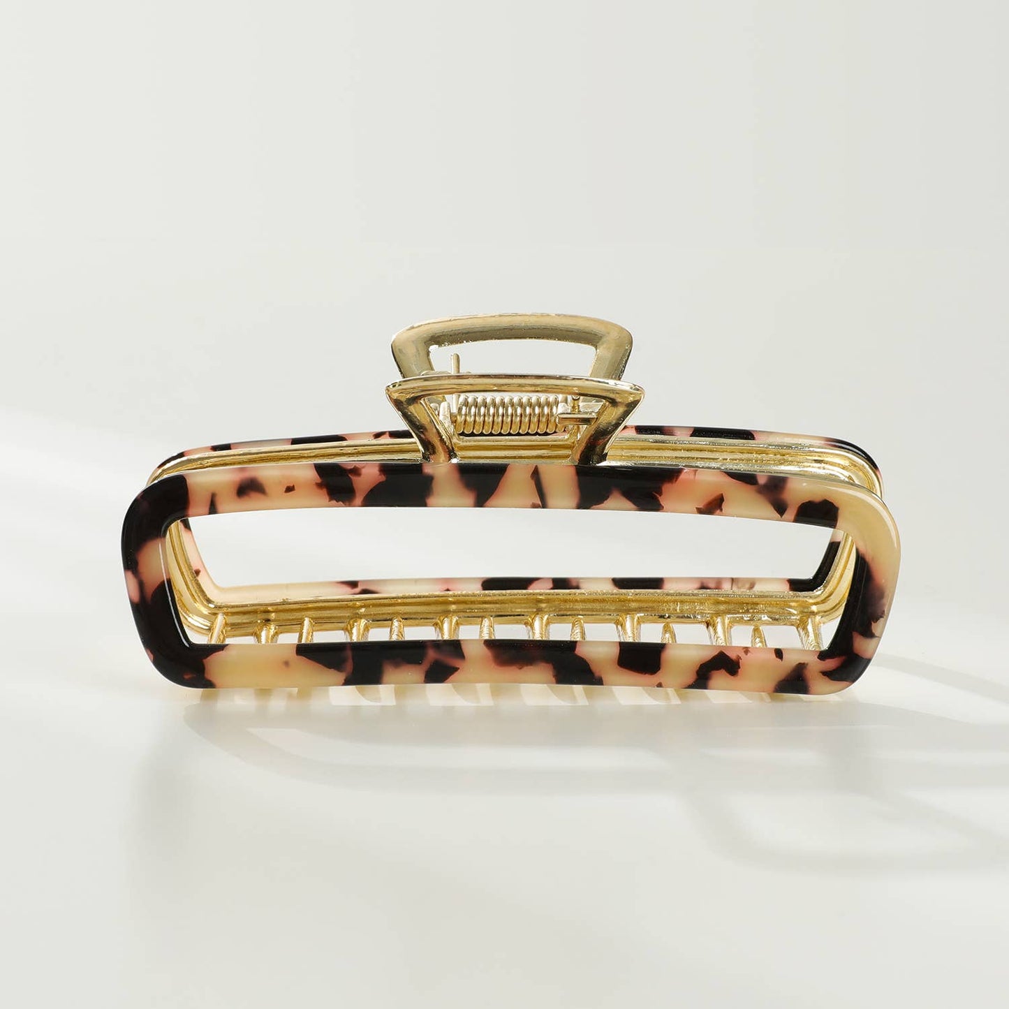 Adorro - Harlow | Medium Hollow Rectangle Metal Claw Clip