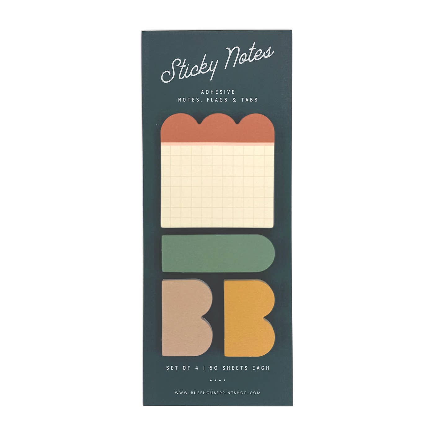 Ruff House Print Shop - Grid Sticky Note Set - Page Flags and Tabs