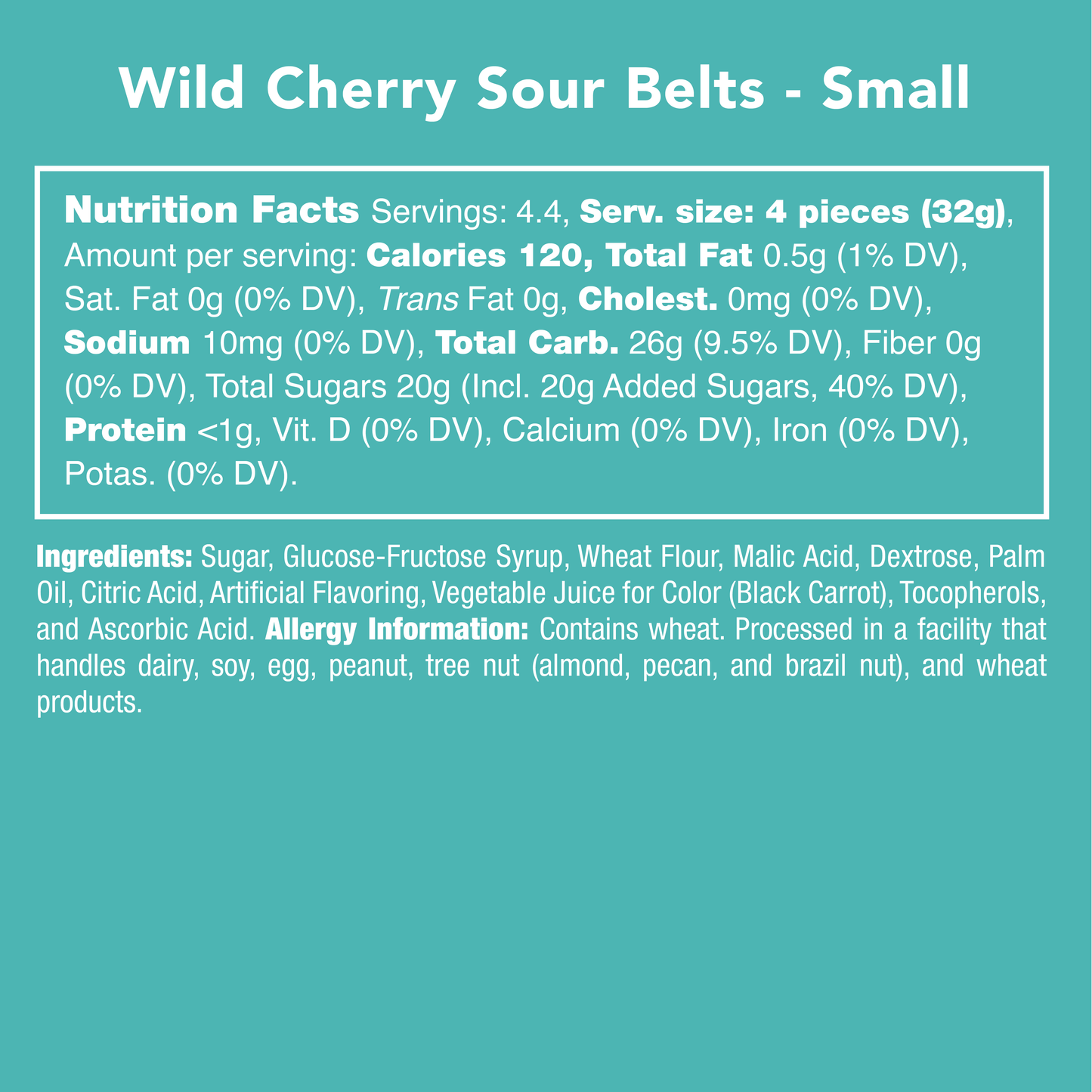 Candy Club - Wild Cherry Sour Belts