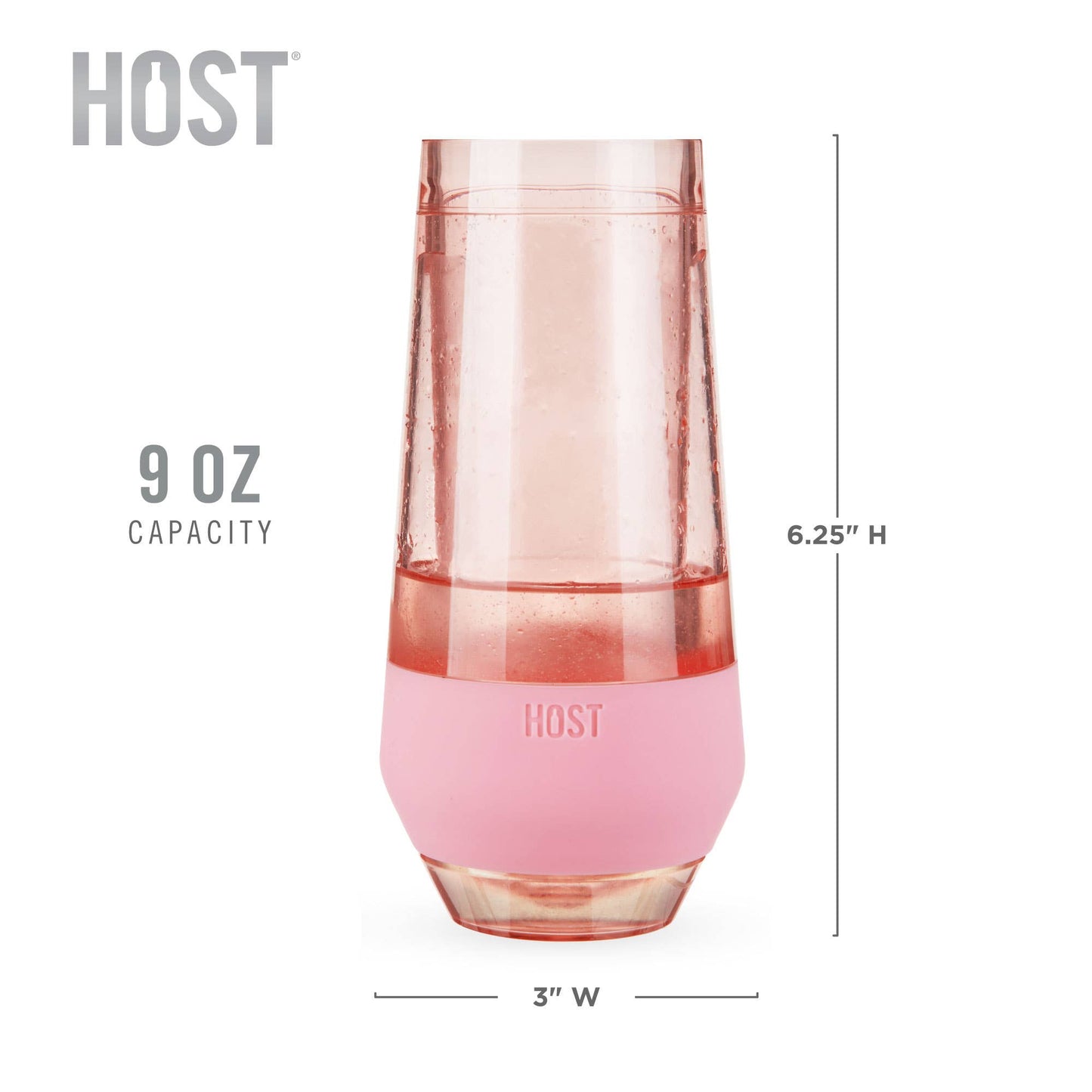 HOST - Champagne FREEZE™ Cooling Cups - Blush Tint - Set of 2