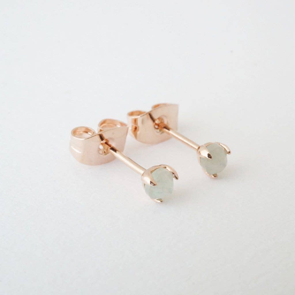 Honeycat Jewelry - Jade Point Solitaire Studs