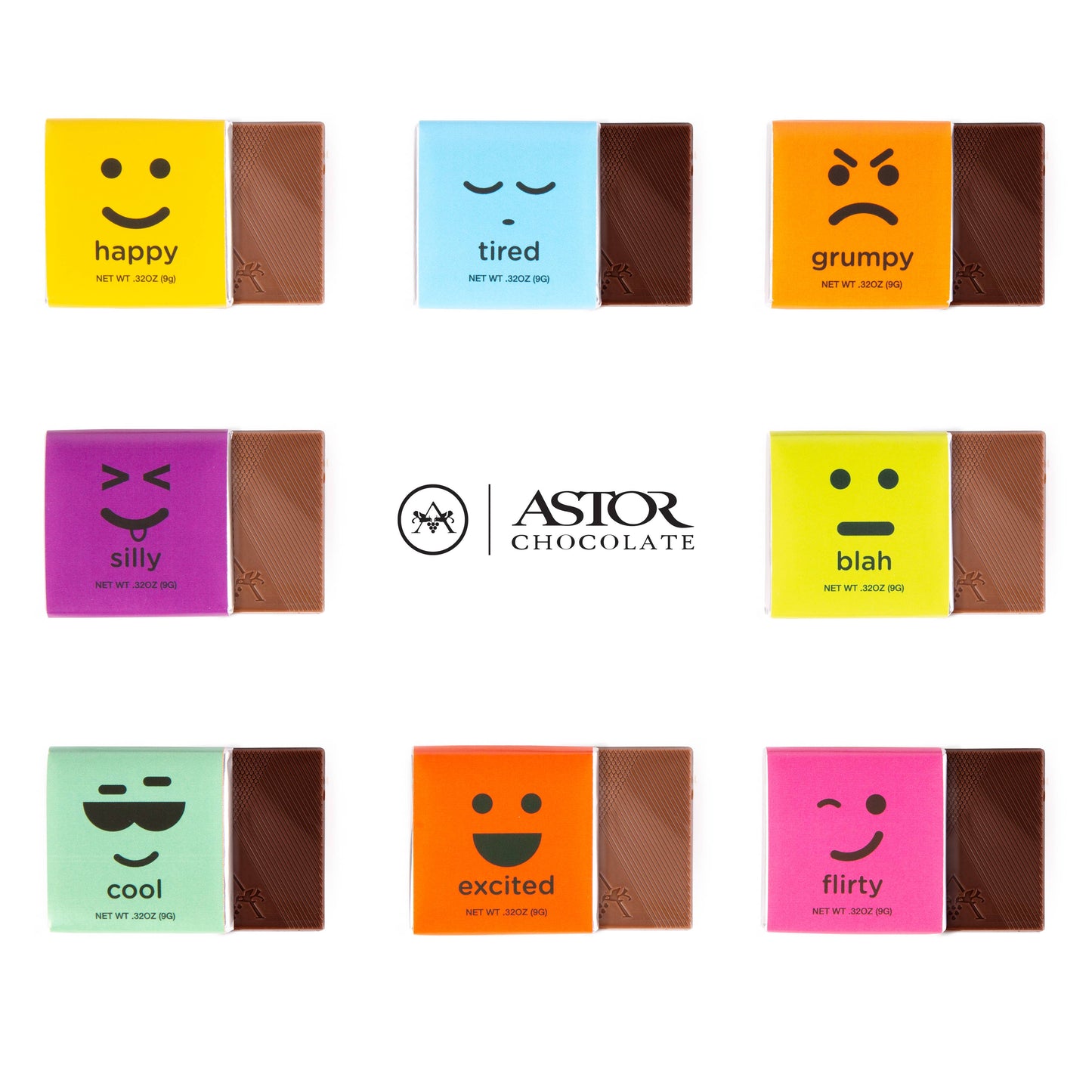 Astor Chocolate Corp. - Moodibars® Squares Tub - Assorted Mini Squares