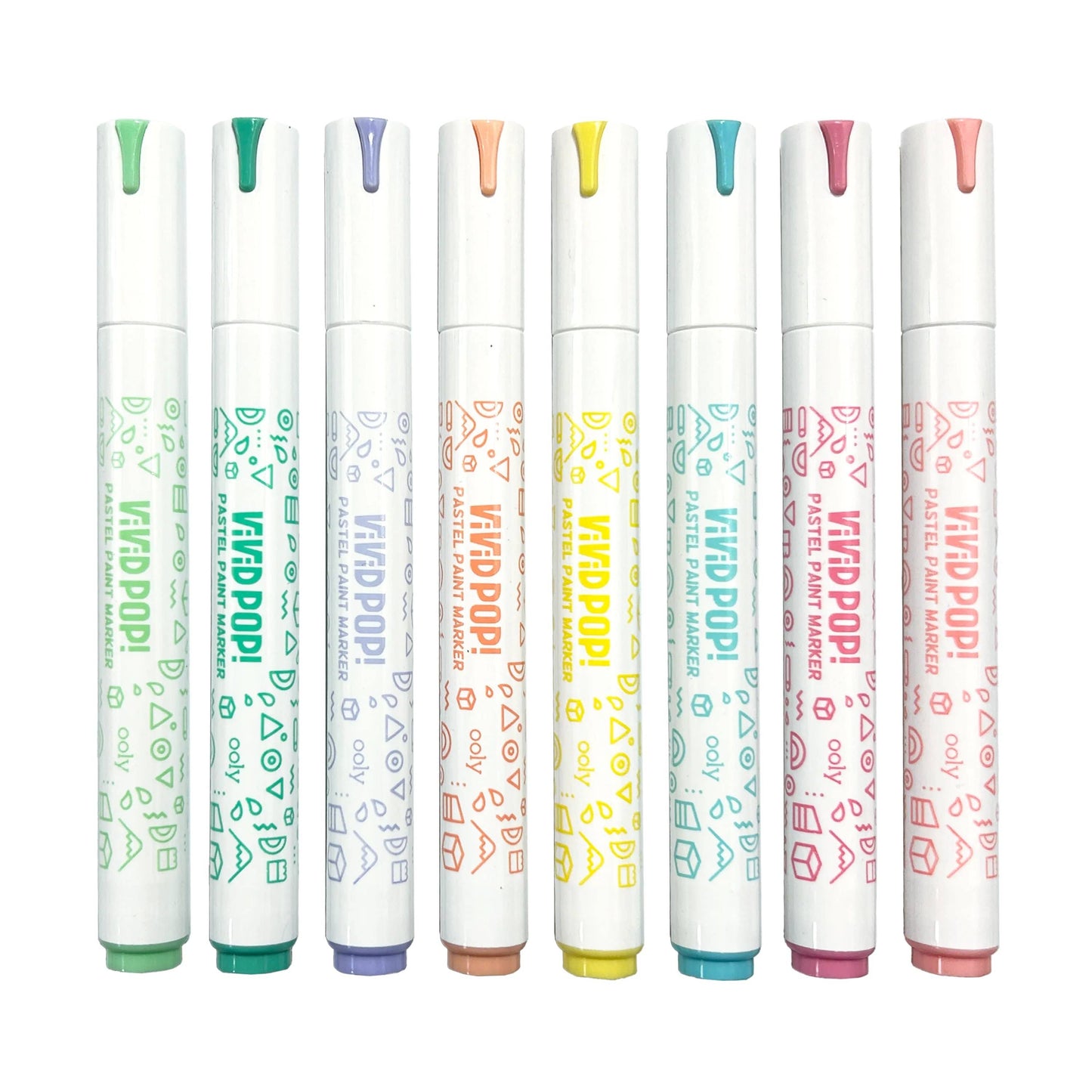 OOLY - Vivid Pop! Water-Based Paint Markers: Pastel (Set of 8)