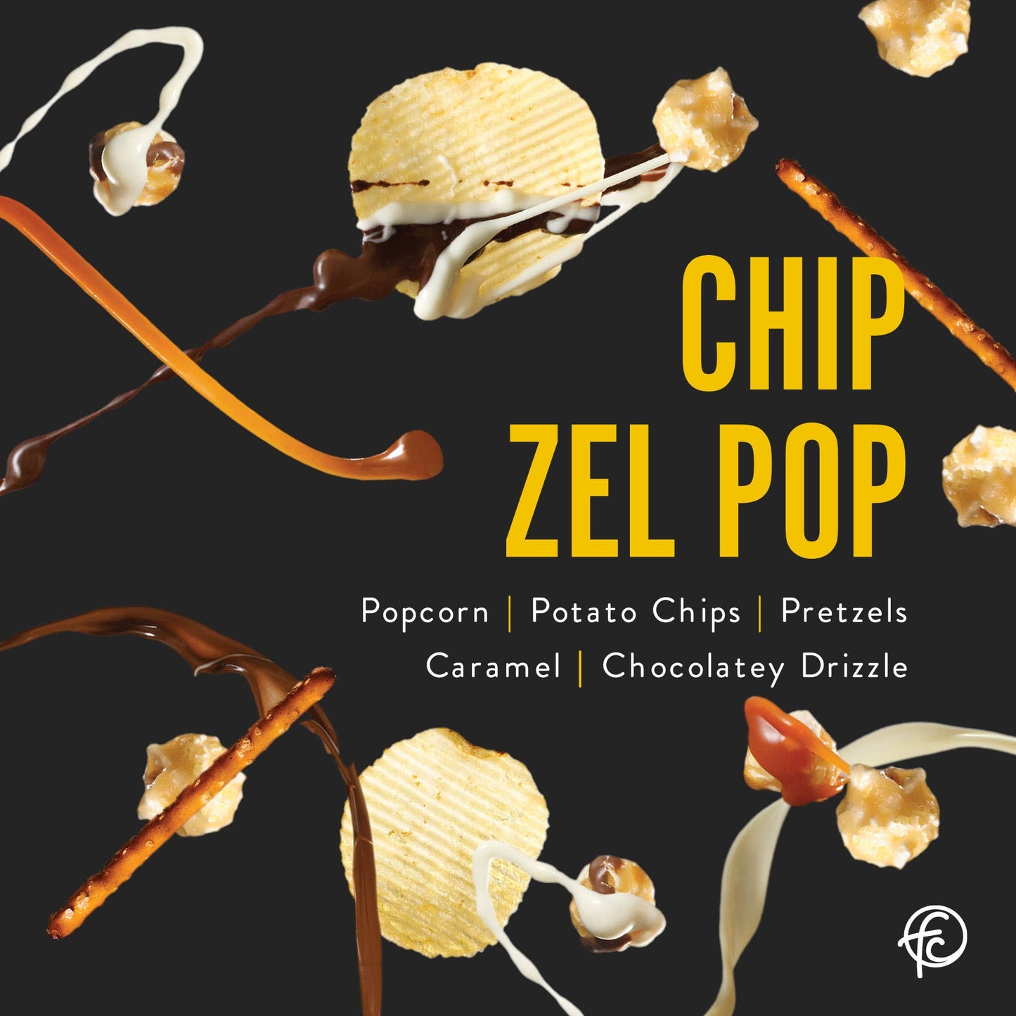 Funky Chunky - Chip Zel Pop 5oz Bags | Chocolate Popcorn | 6 Pack