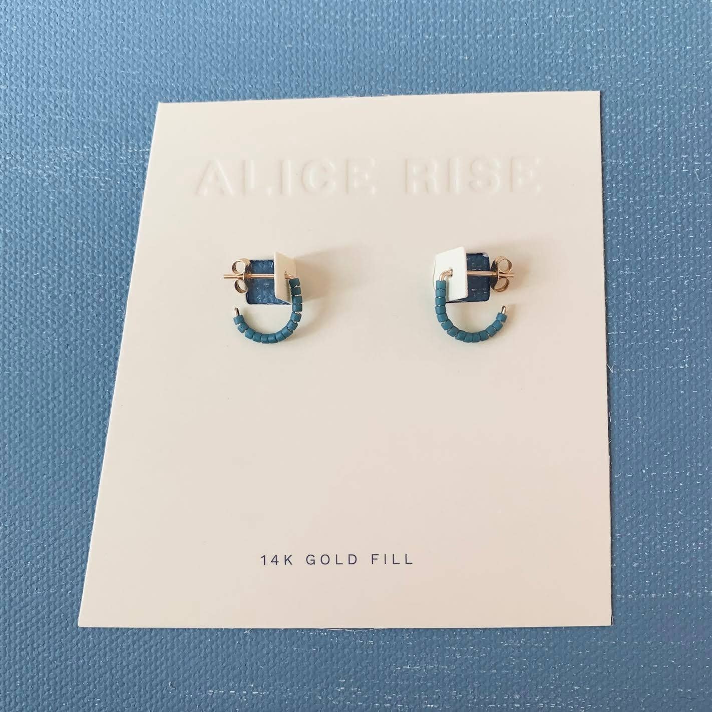 Alice Rise - Tiny Huggie in Turquoise