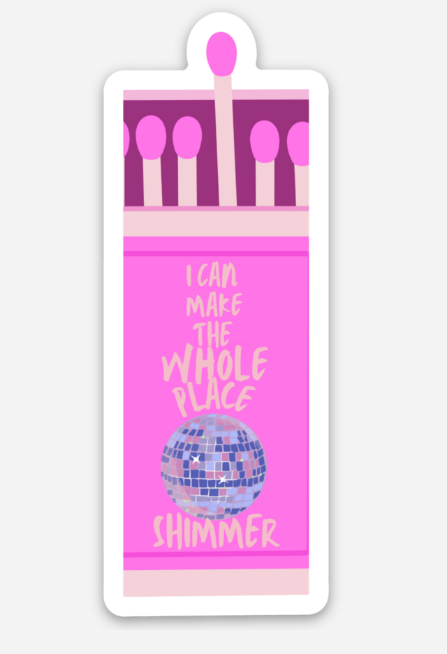 inviting affairs paperie - Whole Place Shimmer Matchbox Sticker (Taylor Swift)