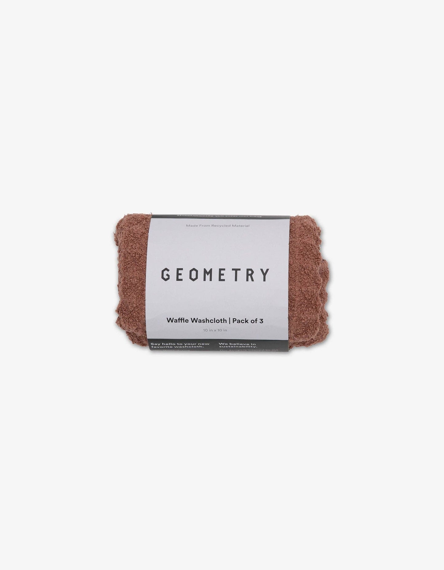 Geometry - Dusty Rose Waffle Washcloth Set