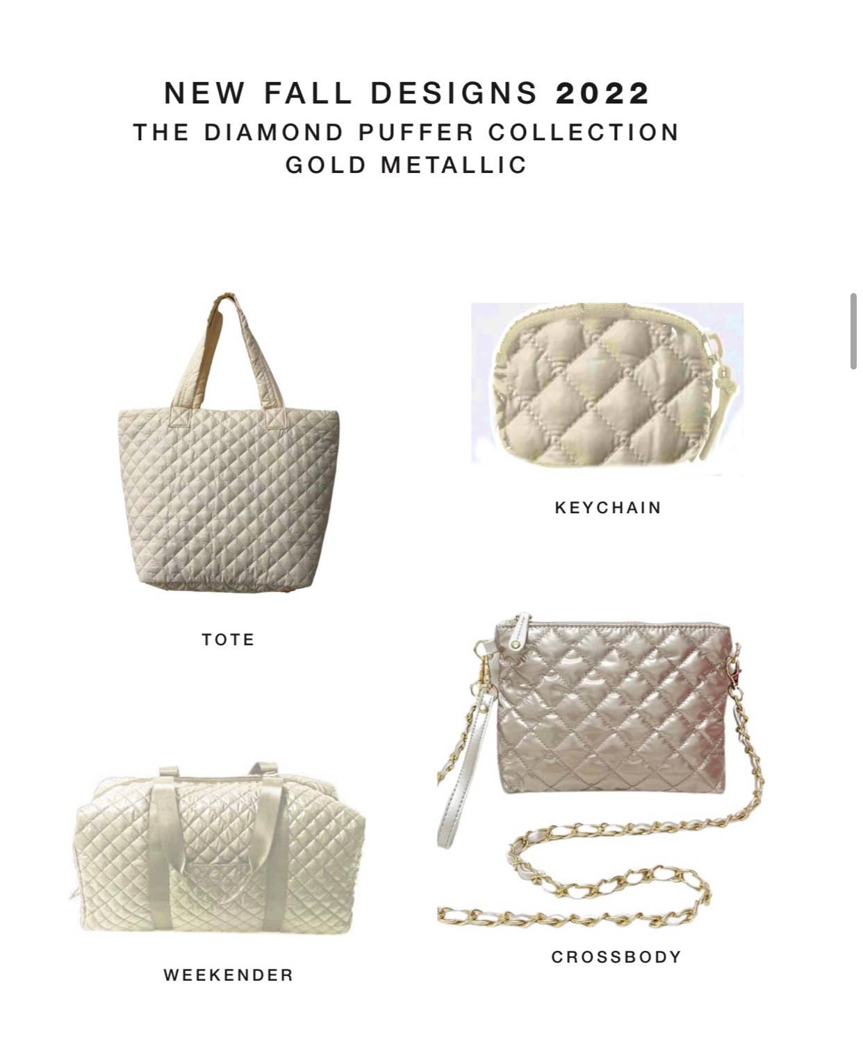 Lemonbella - The Debra Diamond Tote Champagne