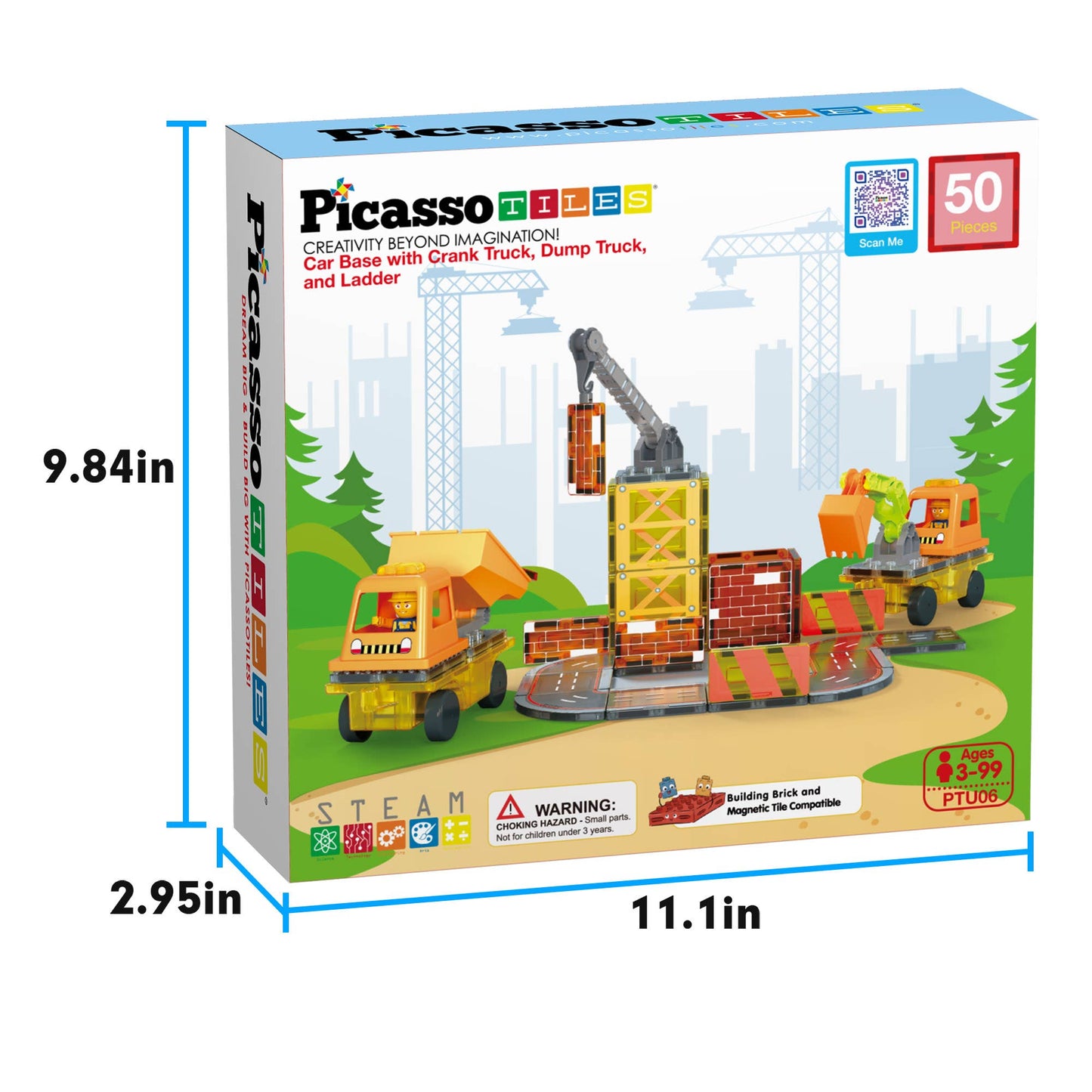 PicassoTiles - Magnet Tile Construction 5-in-1 Building W/ Accessories