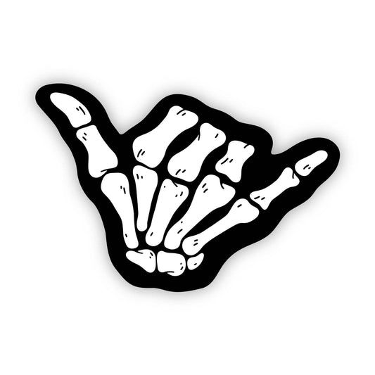 Big Moods - Shaka Skeleton Hand - Hang Loose Sticker