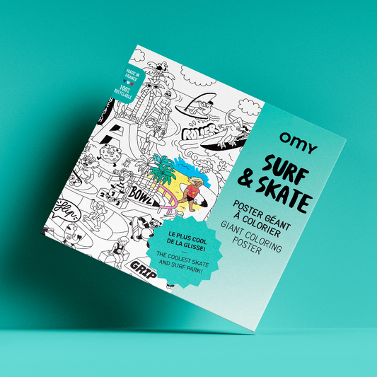 OMY - Surf & Skate Giant coloring poster