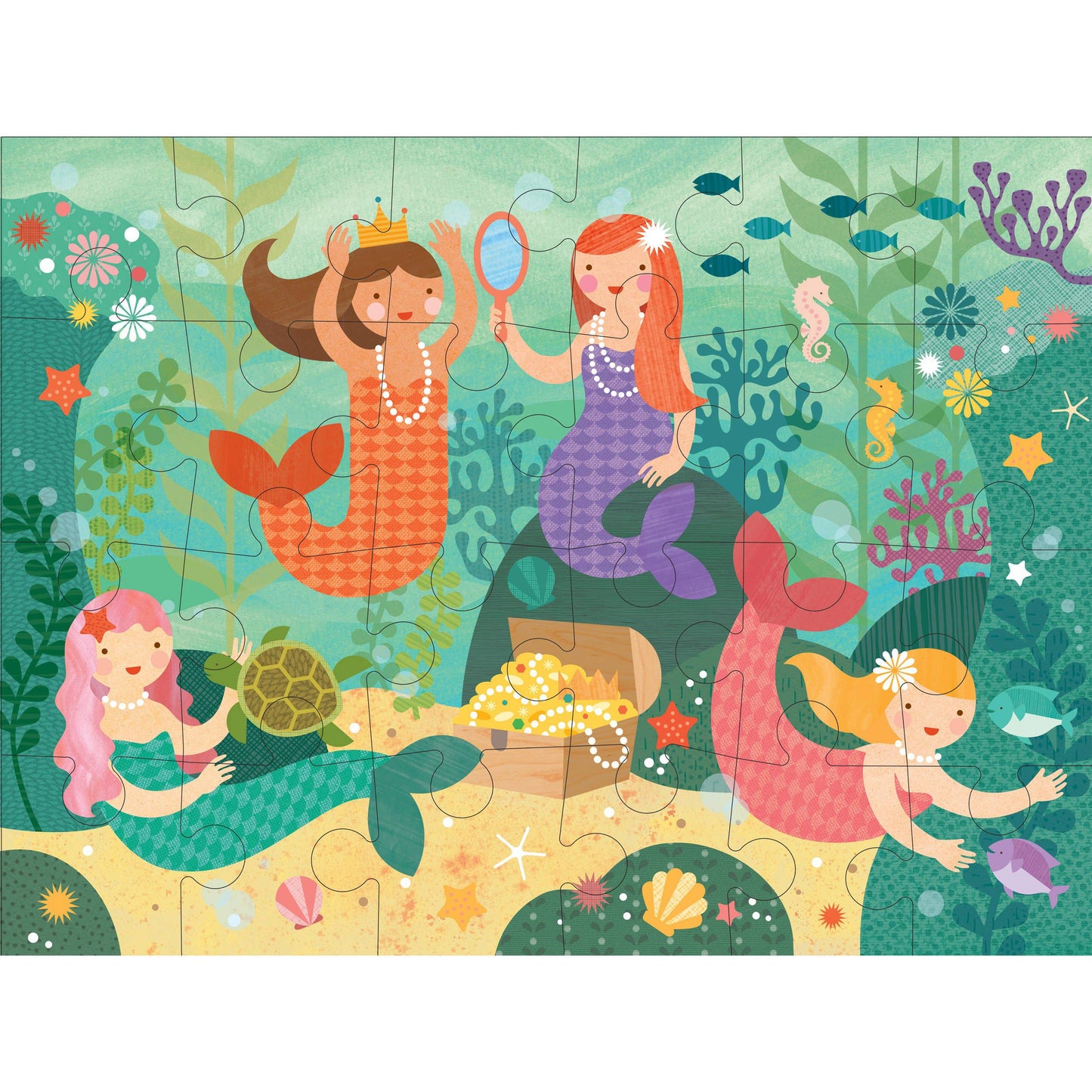 Petit Collage - Mermaid Friends 24-Piece Floor Puzzle