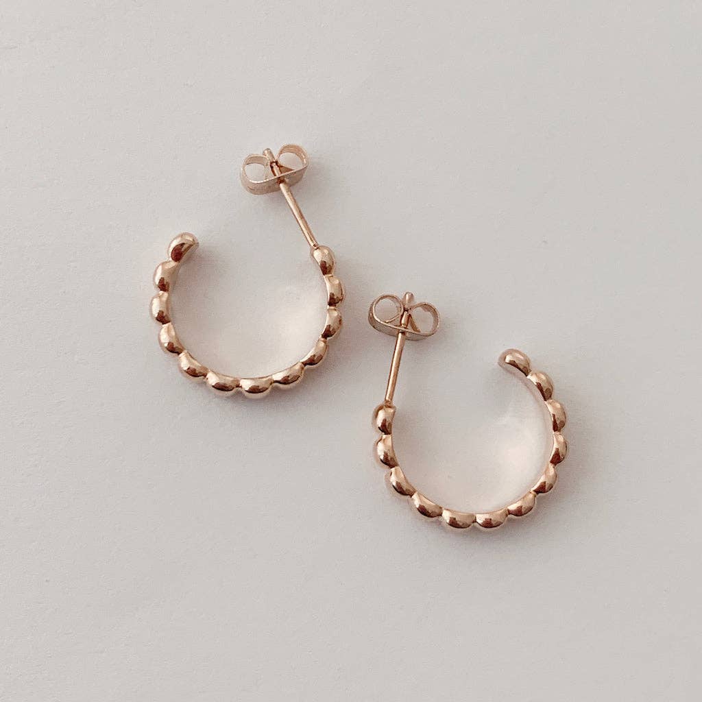 Honeycat Jewelry - Rosa Ribbed Hoops