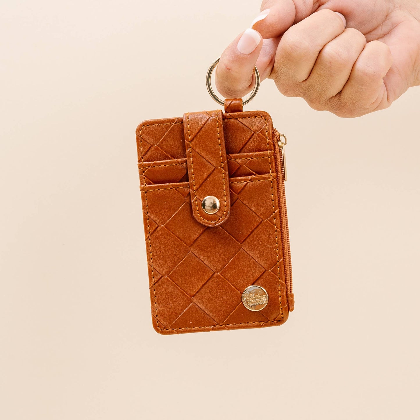 The Darling Effect - Keychain Wallet - Woven Cognac