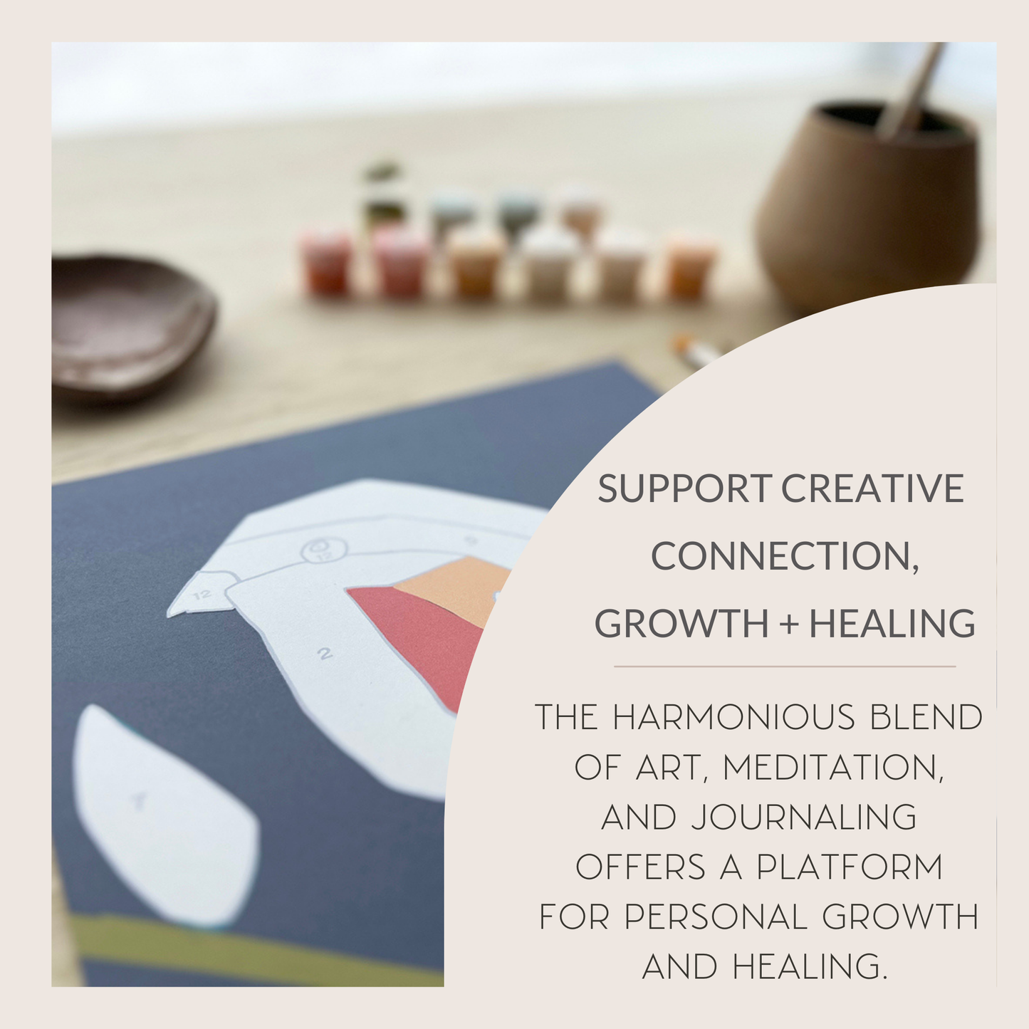 Breathe People - Citrus Branch Meditative Art Paint by Number Kit