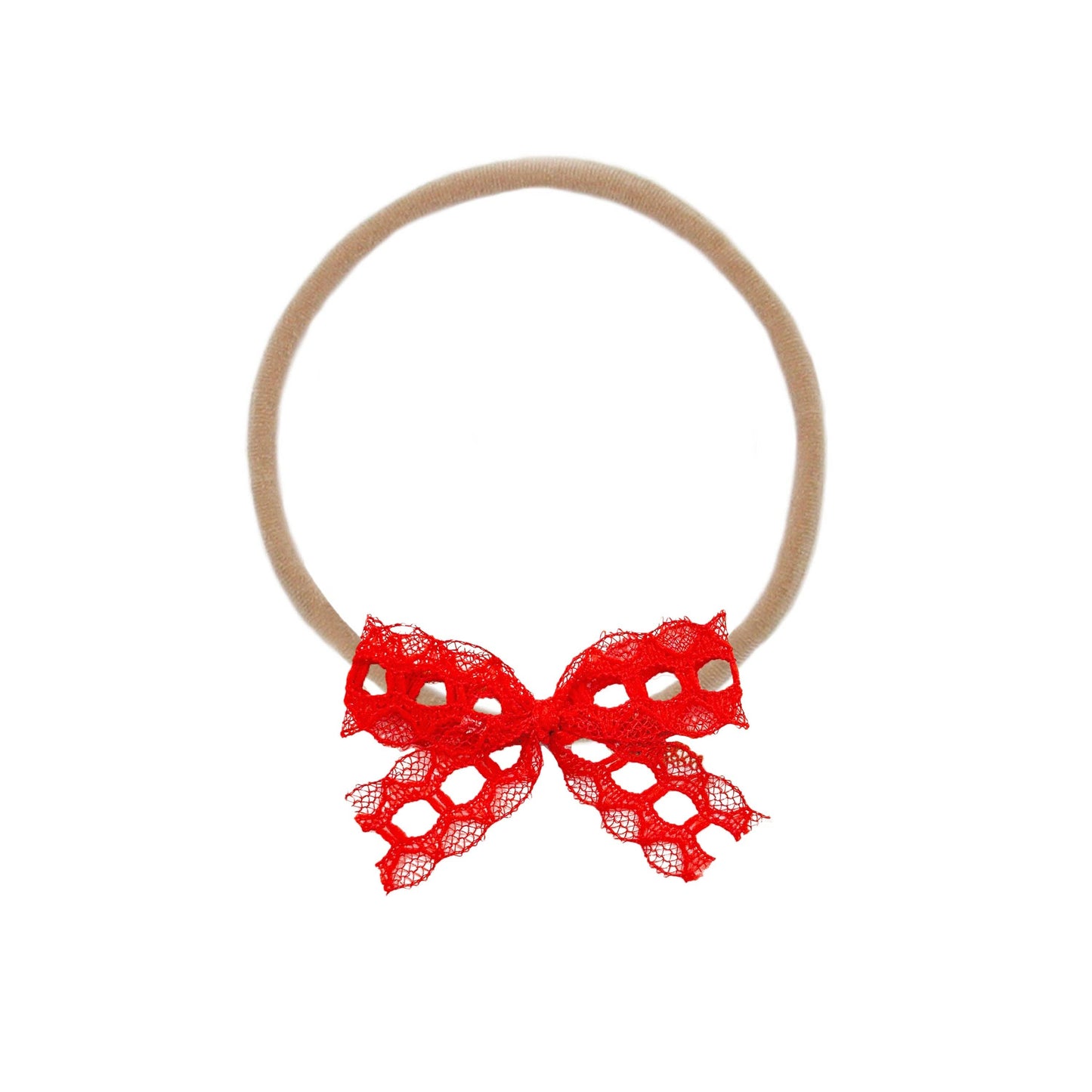 Lou Lou & Company - Lace Bow - Mini Red Lace