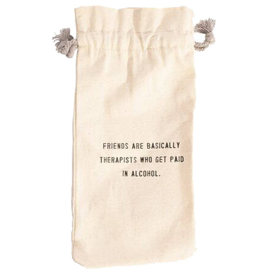 Sugarboo & Co - Friends are Therapists Wine Bag