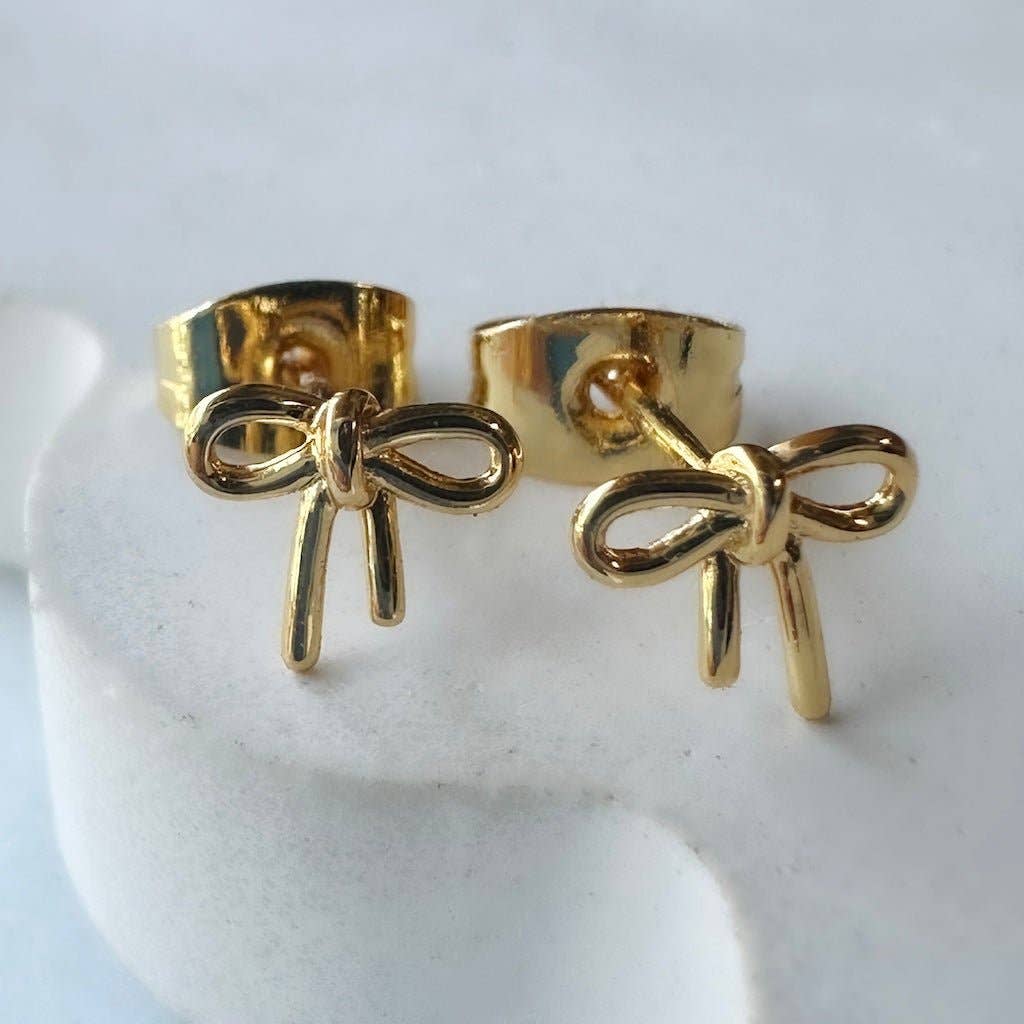 Honeycat Jewelry - Bitty Bow Studs