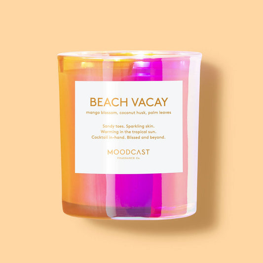 Moodcast Fragrance Co. - Beach Vacay - Iridescent 8oz Coconut Wax Candle