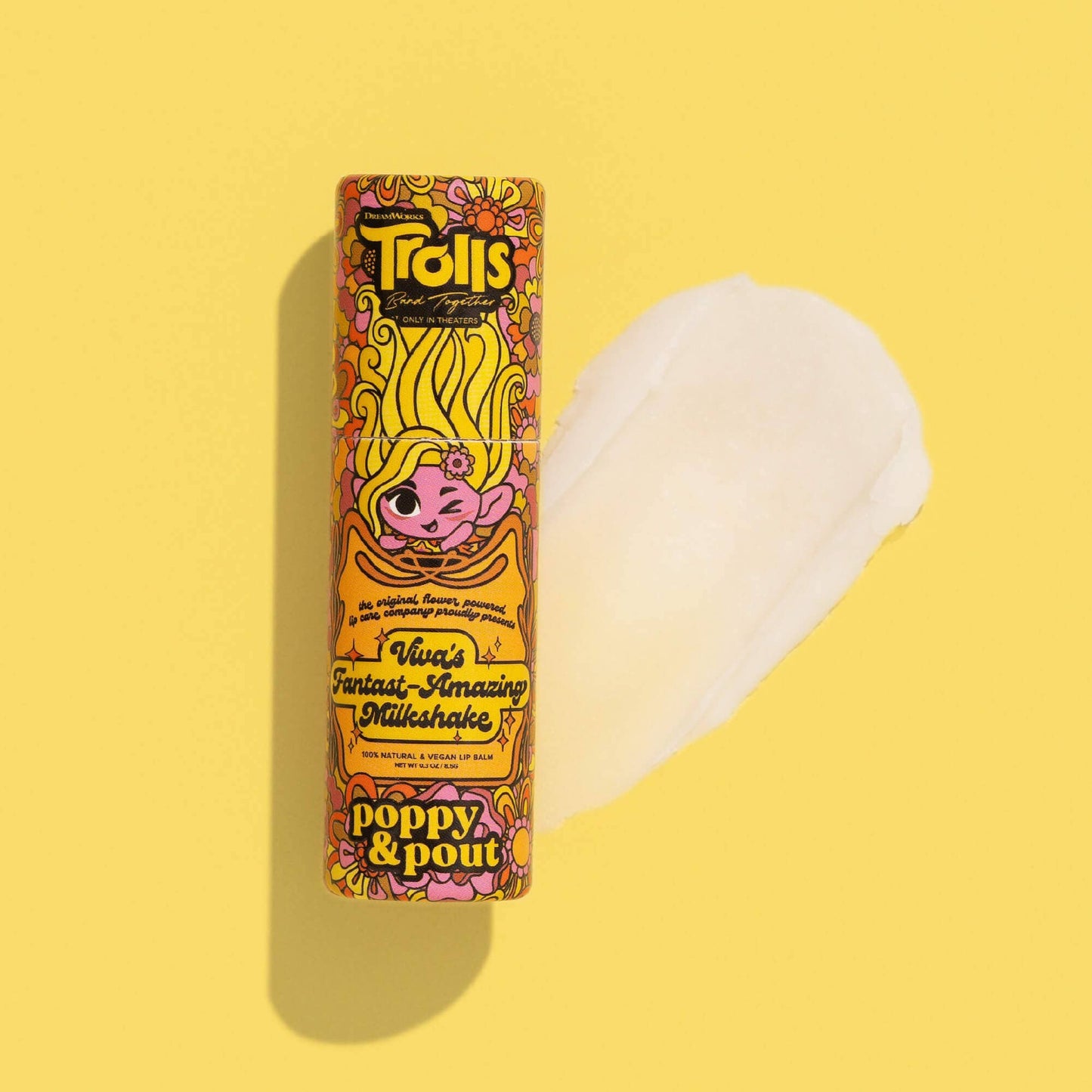 Poppy & Pout - Lip Balm, "Trolls 3" Viva's Fantast-Amazing Milkshake