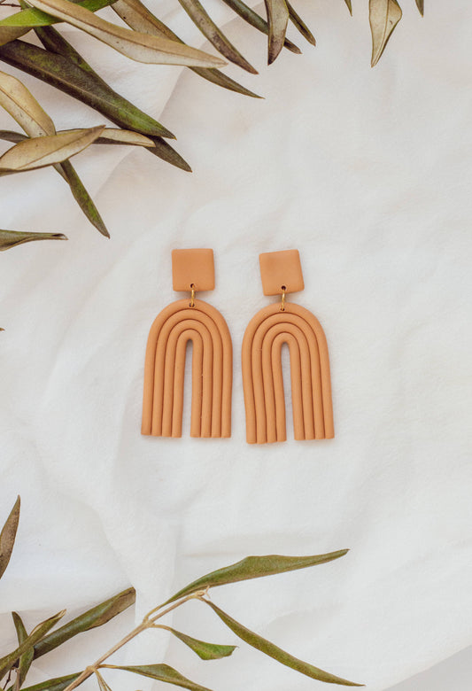 Audrey Harper Co - Terracotta Statement Rainbow Clay Earrings